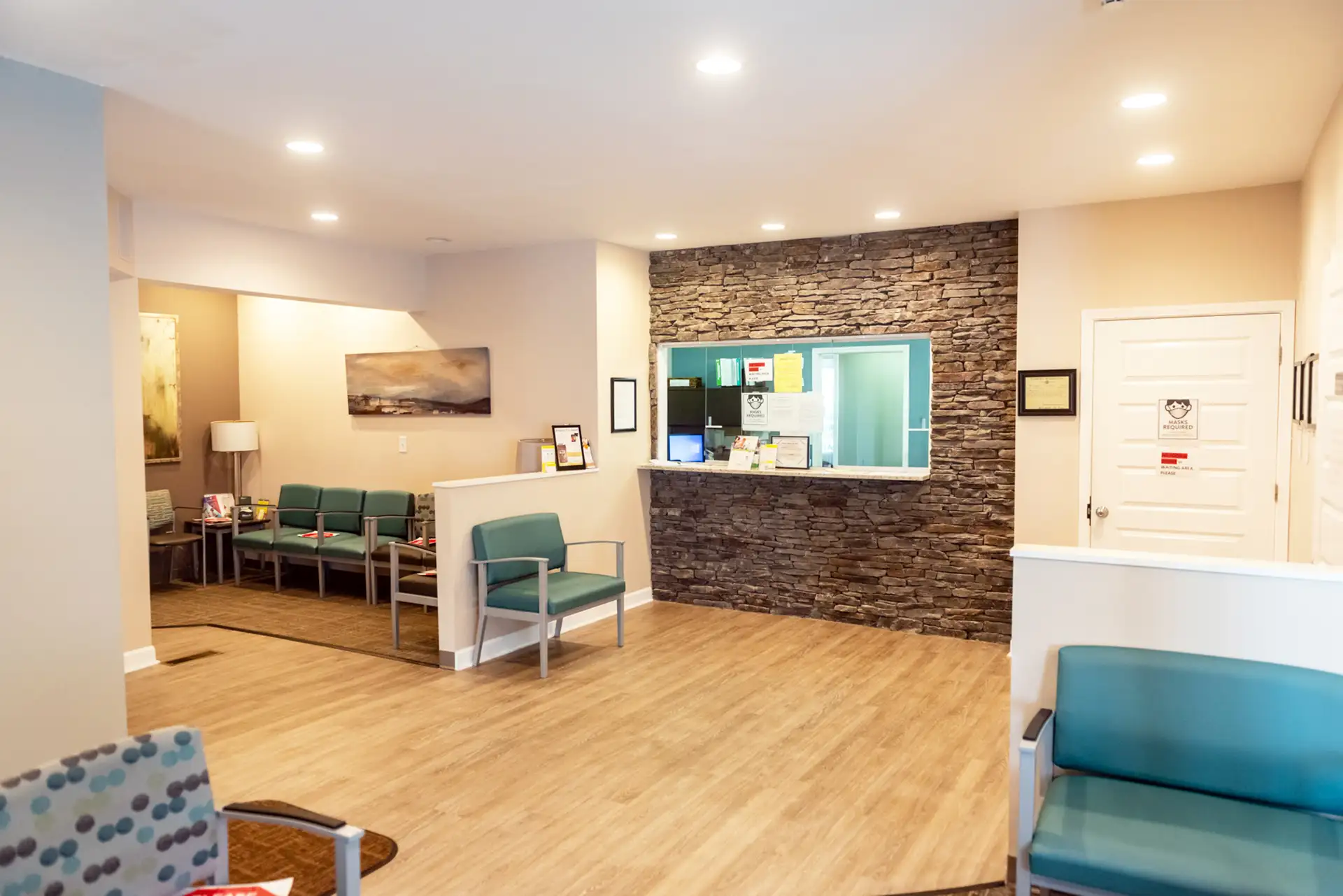 The Precision Pain Care waiting room